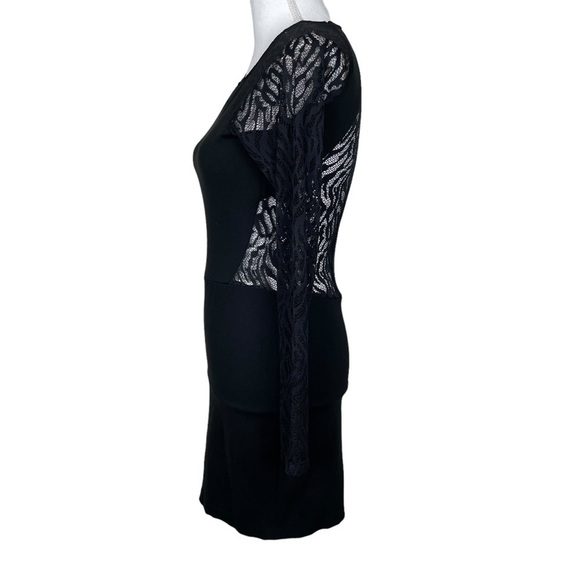 Parker Naomi Long Sleeve Lace Mini Dress in Black Size S - Picture 6 of 12